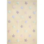 Pro zvířata: Pratelný koberec Tricolor Stars Vanilla 120x160 cm