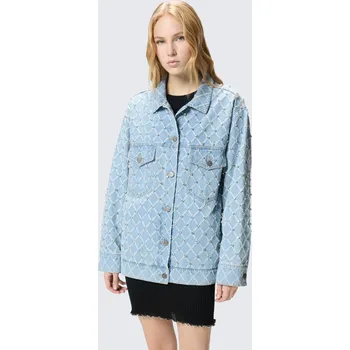 Dámský kabát Dámské bunda PINKO PIFFERAIO OVERSHIRT 106246A32NPJE džínová Velikost: M