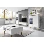 Série do obývacího pokoje Nordi bílá / bílý lesk cena za metr