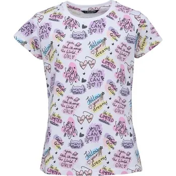 Dívčí tričko Dívčí triko Lewro ELIZIA 128/134 Bílá, Mix