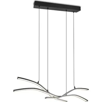 Trio Leuchten 332810332 SPIDER - Závěsný nastavitelný lustr nad stůl, s dálkovým ovladačem, LED 46W, 5350lm, 2700 - 6500K (Stahovací lustr nad stůl nebo sedačku v matném niklu)