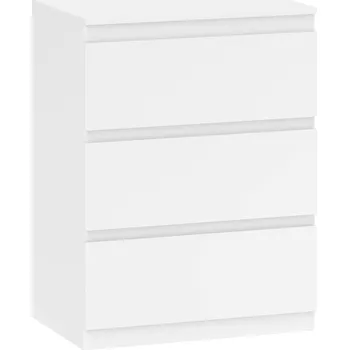 Komoda HOMCOM Komoda se 3 zásuvkami, do obývacího pokoje, ložnice, předsíně, dřevotříska, bílá