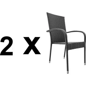 Zahradní sestava Casarredo Zahradní ratanové křeslo (2 ks) ESSEN antracit