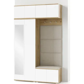 Šatní skříň Předsíňová stěna SEVILLA III Se zrcadlem Šedá III