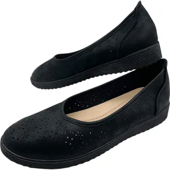 Dámská obuv Lathay moda Dámské černé mokasíny 08 Barva: Černá, Velikost: 42