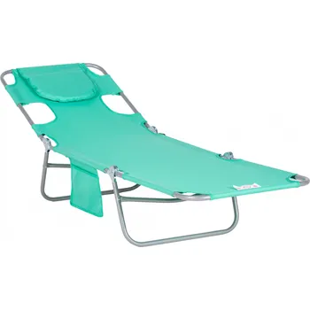 Zahradní lehátko Skládací zahradní lehátko 185 x 55 x 29 cm | zelené