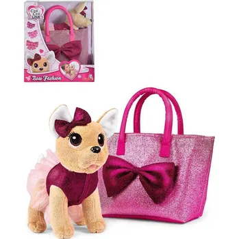 plyšák Simba Chi Chi Love Čivava Bow Fashion herní set pejsek plyšový v oblečku s taškou