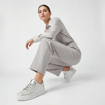 Dámská obuv Dámské stříbrné nazouvací tenisky Marco Tozzi Velikost: 39