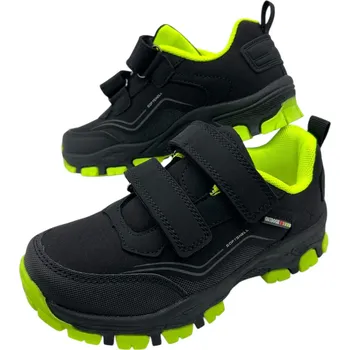 Chlapecké tenisky Superun Chlapecké černé softshellové tenisky na suchý zip 03 Barva: Černá, Velikost: 31