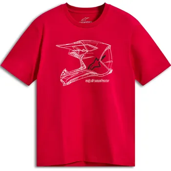 Pánská móda Tričko Alpinestars MX Helmet CSF červené S