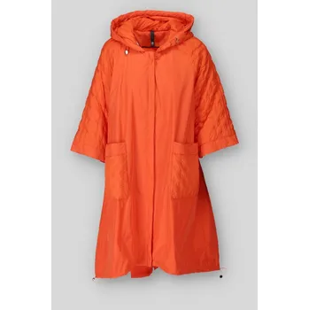Dámský kabát Kabát přechodový s kapucí 3033 barva: oranžová, velikost: S