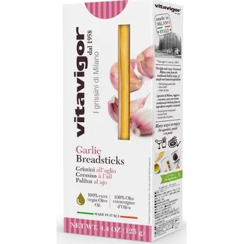 Slaná tyčinka VITAVIGOR grissini česnek 125g
