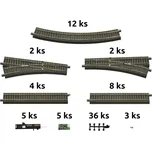 Roco Geoline Sada kolejí s podložím a příslušenstvím pro digitální startovací sady - 51250