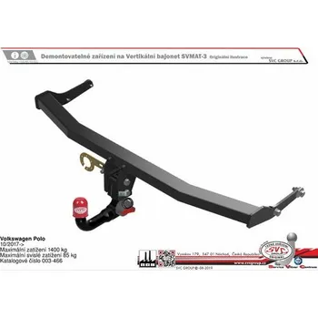 Tažné zařízení Tažné zařízení VOLKSWAGEN Polo 08/2023-> SV 2.003-466, SVC GROUP
