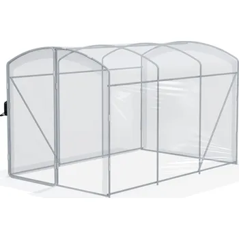 Skleník Outsunny Tunelový skleník Outsunny, průchozí, průhledná fólie, pozinkovaný ocelový rám, 3 x 2 x 2 m