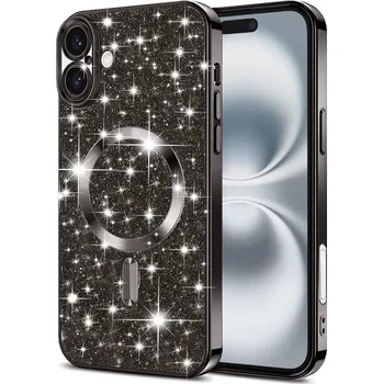 Techsuit - Luxusní třpytivý MagSafe - iPhone 16 - černý
