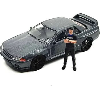 auto na autodráhu Mini GT Nissan SKYLINE GT-R (R32) NISMO WITH TSUGIO MATSUDA 1992, 1:64