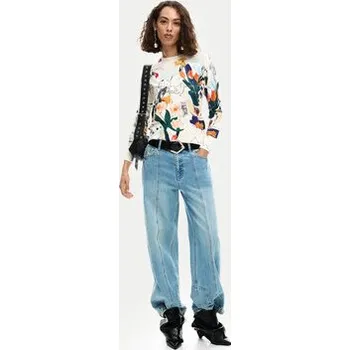 Dámský svetr Desigual Svetr Nantes Lacroix 26SWJF35 Écru Regular Fit S