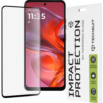 Techsuit - 111D Full Cover / Full Glue Glass - Motorola Moto E15 - černý