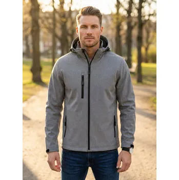 Pánská softshellová bunda Pánská softshellová bunda ALTISPORT NoPrint NP/ALM225 OCELOVĚ ŠEDÁ L