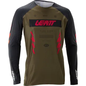 cyklistický dres Dres - LEATT MTB Gravity 5.0 Ls 2026 - Race Brown XXL