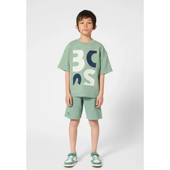 Dětská móda Dětské bavlněné tričko BOSS J52990.162.174 zelená 97X, vel. 162