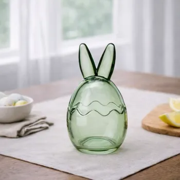 Velikonoční dekorace Wikholm Form Sleněná dóza Kanin zelená