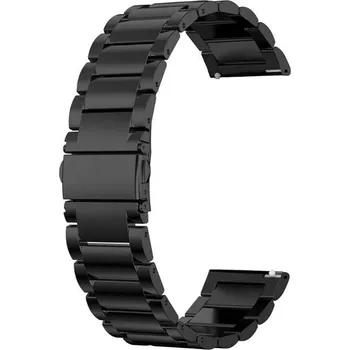 Řemínek na hodinky Náhradní řemínek 22mm kovový, černý