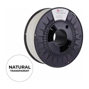 Filament C-TECH Tisková struna (filament) PREMIUM LINE, PETG, transparentní, 1,75mm, 1kg