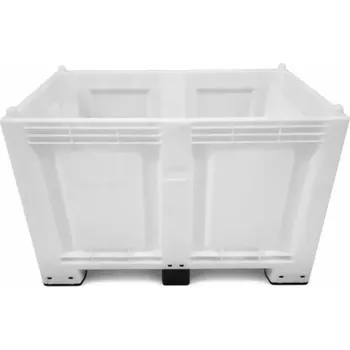 paleta PLASTOVÝ PŘEPRAVNÍ BOX ROZM. 1200 X 800 X 850 MM, 2 LIŽINY, FOOD NATUR, OZN. 30185760N