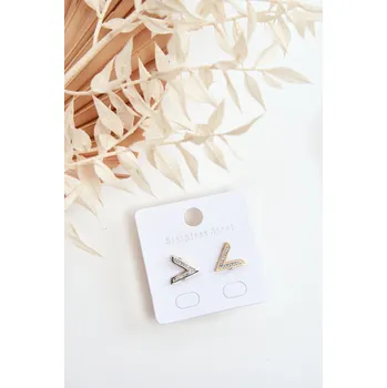 Náušnice Glam Chic Klasické náušnice ve tvaru V Barva: Zlatá, Velikost: ONE SIZE