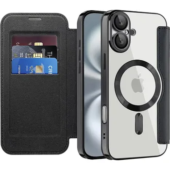 Pouzdro na mobilní telefon Techsuit - Pouzdro SmartMag Book - iPhone 16 Plus - černé