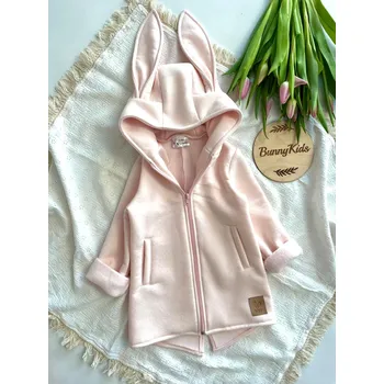 Kojenecká bunda BUNNY KIDS MIKINO-KABÁTEK ZAJÍC – JEMNÁ RŮŽOVÁ 80/86