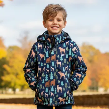 Chlapecká bunda Chlapecká ZIMNÍ BUNDA tm.modrá Wolf B2563