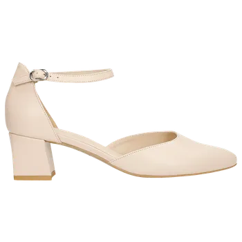 Dámské lodičky Béžové Dámské Lodičky S Páskem Okolo Kotníku Wojas 3508654 36