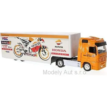 autíčko Mercedes-Benz Actros Repsol Honda Team 1:43 - New Ray Mercedes Actros - kovový model
