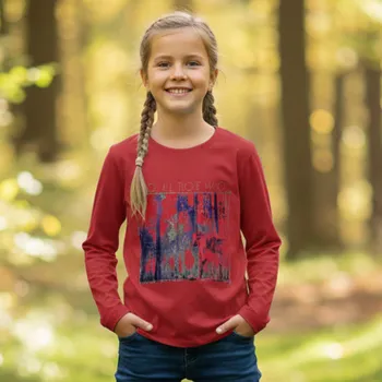 Dívčí oblečení Kugo M1601 Dívčí tričko malinové