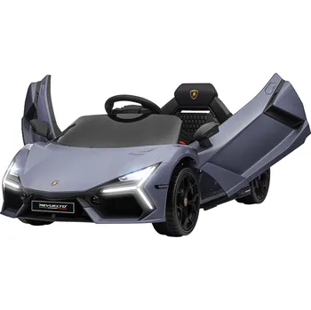 Dětské elektrovozidlo AIYAPLAY dětské elektrické autíčko 12 V dětské autíčko s dálkovým ovládáním 2.4G, hudba, tlumič nárazů, elektrické autíčko se světly, připojení USB/MP3, funkce zpětného chodu, 3-5 km/h, pro děti od 3 do 5 let, šedá barva
