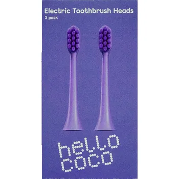Elektrický zubní kartáček Hello Coco Electric Toothbrush Heads Purple náhradní hlavice pro zubní kartáček 2 ks