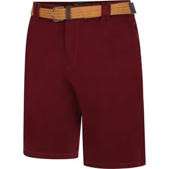 Pánské velké chinos krátké šortky Kam 3401 bordó (50R)