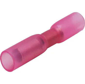 Faston kruhový ø4 - samice pro kabel 0,5-1,5 mm / smršť. izolace - červený