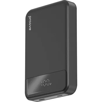 Powerbanka Proove - Power Bank Hoodman (PBH120010001) - Type-C, Lightning, magnetická, s LED displejem, Qi, 20W, 10000mAh - černá