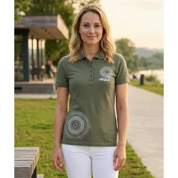 Dámské tričko Dámské triko s límečkem ALTISPORT ALW024210 KHAKI S