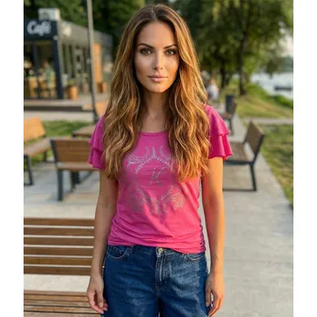 Dámské tričko Dámské triko KIXMI PAMMI RŮŽOVÁ XL