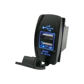 SPLITTER - NABÍJEČKA 12/24V - 2 X USB 3.1A AXEL CARCOMMERCE