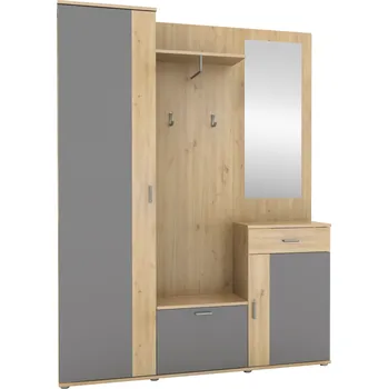 Předsíňová stěna Tempo Kondela Předsíň, dub artisan/grafit, AMALIA