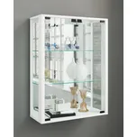 VCM Nástěnná vitrína Udina se zrcadlem, bílá 487129