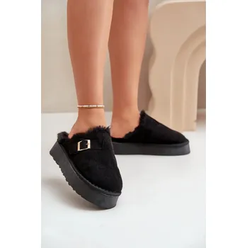 Dámské pantofle Dámské pantofle Step in style s kožešinou a zlatým páskem, 41 i240_203748_2:41