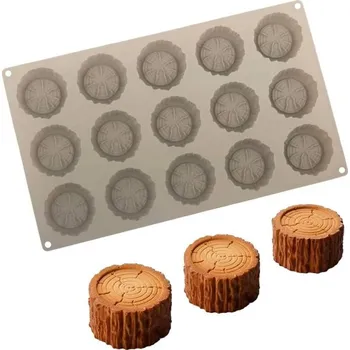 Forma na pečení Dortisimo Silikonová forma na pečení/na mražené dezerty Kmeny stromu (na 15 ks) 16,5 cm