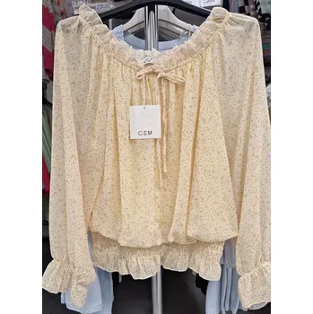 Dámské oblečení Halenka s odhalenými rameny 89039 barva: žlutá světlá